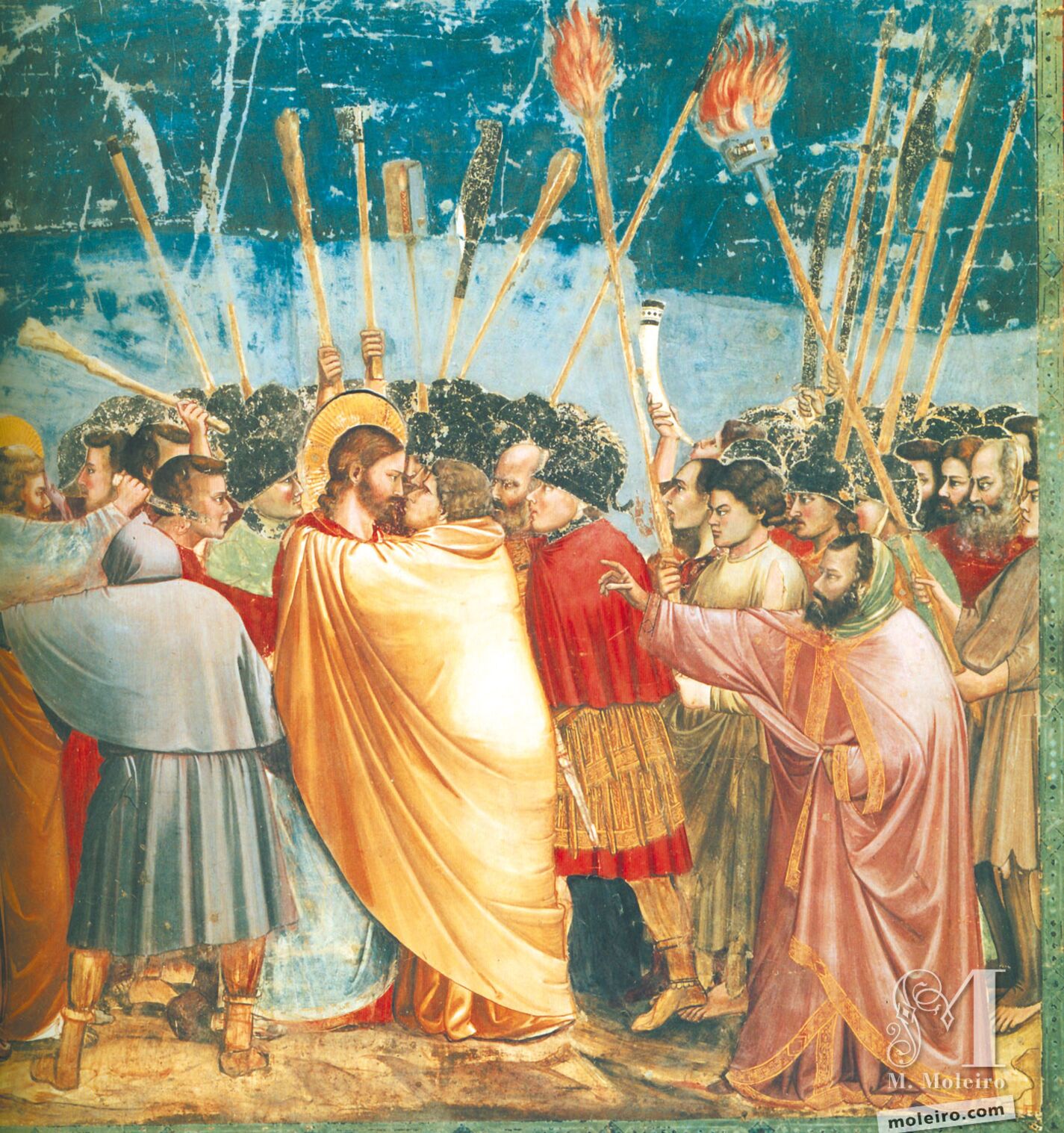 Giotto, Prendimiento de Cristo, Padua, capilla de los Scrovegni